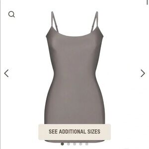 SKIMS Shine Jersey Mini Dress Grey Chalk